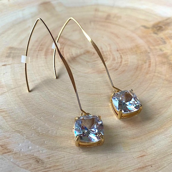 INC International Concepts Jewelry - INC Gold-Tone Square Linear Drop Threader Earrings